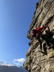 Fiorenzo sul terzo tiro del primo salto 
