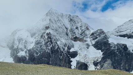 il Gran Zebrù con la neve fresca caduta la notte precedente