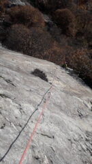 gia' tutto asciutto dopo appena pochi metri dalla partenza..