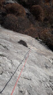 gia' tutto asciutto dopo appena pochi metri dalla partenza..