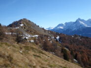 tratto finale di cresta, a destra l'Emilius