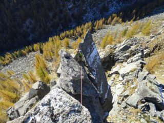 Ultimi metri verso la cima della Guglia