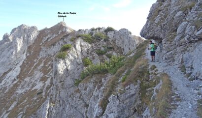 Passiamo camminamenti scavati a fatica della Grande Guerra. 