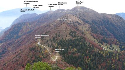 Veduta dalla Mazza di Pichea sulla nostra prossima meta, il Rifugio N.Pernici. 