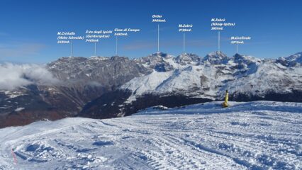 Il panorama fa si, che la salita sulle  piste da sci sia meno monotona. 