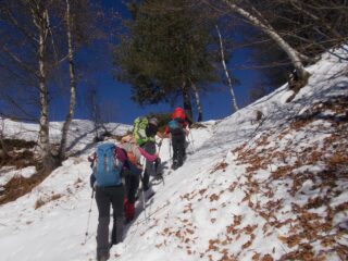 un traverso prima della cima 