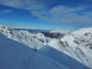 Inizio discesa dalla quota 2255