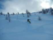 discesa su bella neve