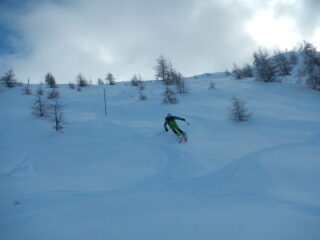 discesa su bella neve