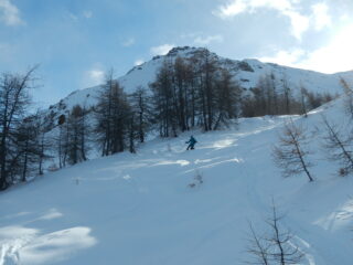 discesa su bella neve
