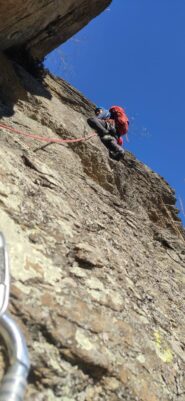 la rampa ascendente a dx di Ento pa far lou pa pi lonc que la chambo prima del passo di 6b..