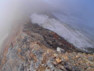 Al colle Tsanteleina, guardando verso la cresta da risalire a sinistra