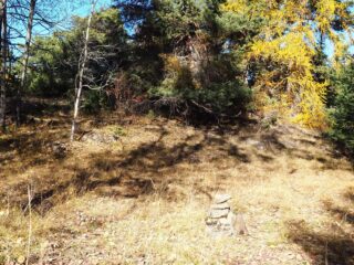 L'ometto costruito nelle vicinanze della cima.