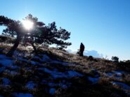 Arrivo sulla dorsale del M.te Poggio, finalmente al sole.