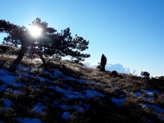 Arrivo sulla dorsale del M.te Poggio, finalmente al sole.
