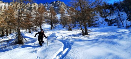 pendio nord ovest del Fantino prevalentemente in farina