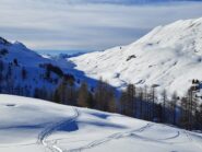 Splendida discesa sul versante Ovest del Giassiez dopo il ripello
