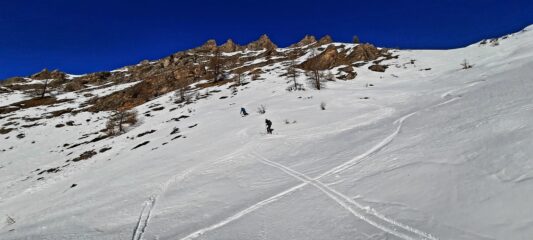 in destra orografica neve trasformata 