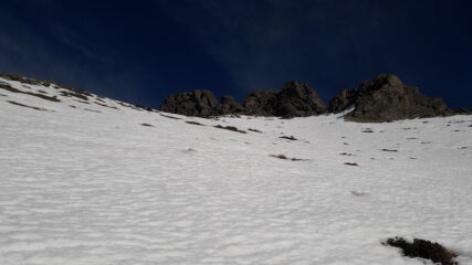 molta la neve ad arrivare all'attacco..