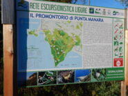 Cartello dei sentieri al Park CimiteroSestri