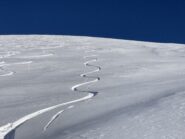 La parte alta dei pendii rivolti a ovest