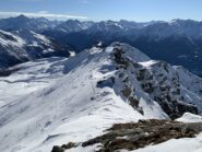 Il versante Vertosan della cima interamente slavinato