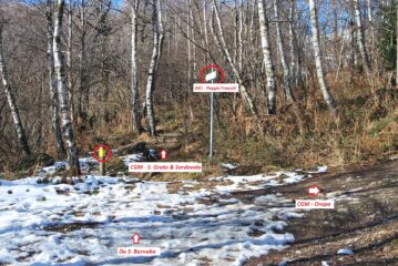L’arrivo sul Cammino della Gran Madre che proviene da S. Grato-Sordevolo.