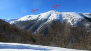 il Canalone Sud-Est sotto la vetta del Carapale Nord