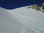 Pendio sommitale e cima