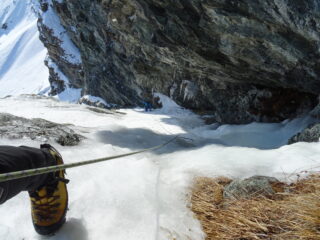 La porzione centrale del gully