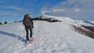 Sulla panoramica cresta , ideale per ciaspe.