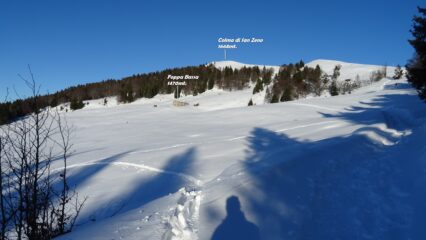 Al ritorno sul tratto di neve migliore non toccata dal vento.