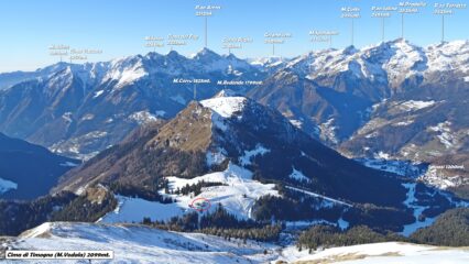 Panorama sul versante salito.