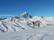 l'arrivo sull'ampio ripiano della cima