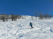 telemark nel tratto finale della discesa