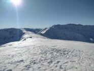 Dalla Testa di Cervetto guardando verso  Crosa e Colle di Cervetto