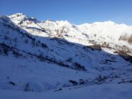 al mattino con vista su cime expo Sud