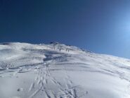 La parte alta con il lavoro del vento