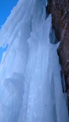 Il ghiaccio nei pressi della prima sosta