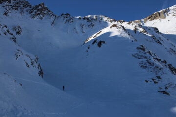 canalone di ingresso a salita finale