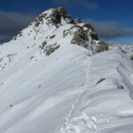 la cresta vista dall'anticima sud