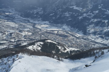 Aosta dalla Punta Chaligne