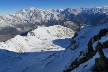 il vallone d'Arsy, sullo sfondo dal Grand Combin al Rosa
