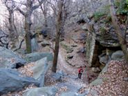 Un tratto particolarmente suggestivo del sentiero di discesa.