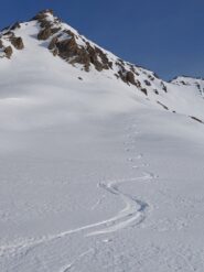 Parete vista di taglio dal pianoro