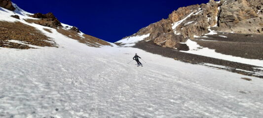 sotto il col des Auriesses poca ma ottima neve