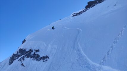 Il pendio sopra il colletto in ottime cundi