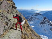 Discesa sulle cordine metalliche.