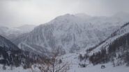 Uno sguardo in dietro verso Montgenevre, con la seggiovia Rocher Rouge sulla destra