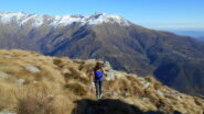 verso la punta, sullo sfondo la Quinzeina